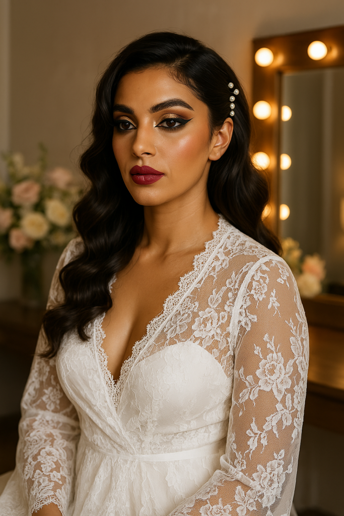 bridal hair soft waves Chicago