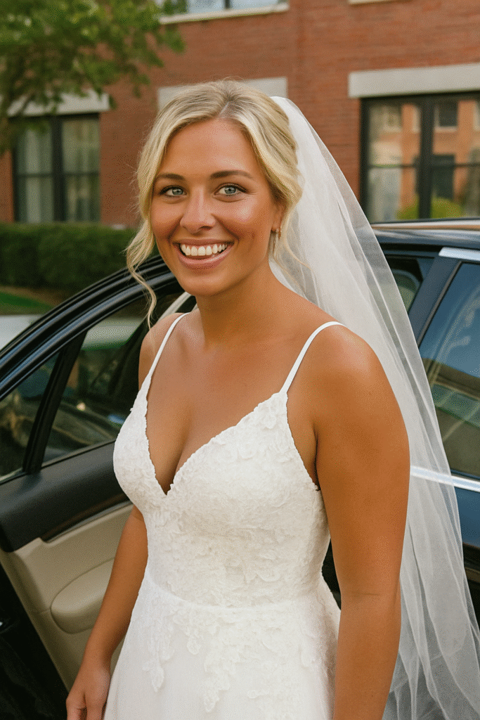 on-location hair and makeup Evanston bride
