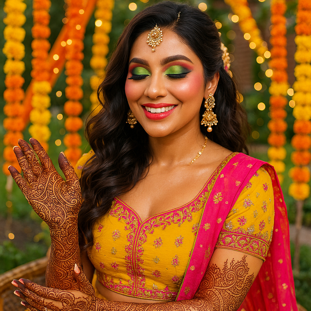 indian bridal makeup artist chicago styling bride with intricate jewelry and flawless makeup for wedding day